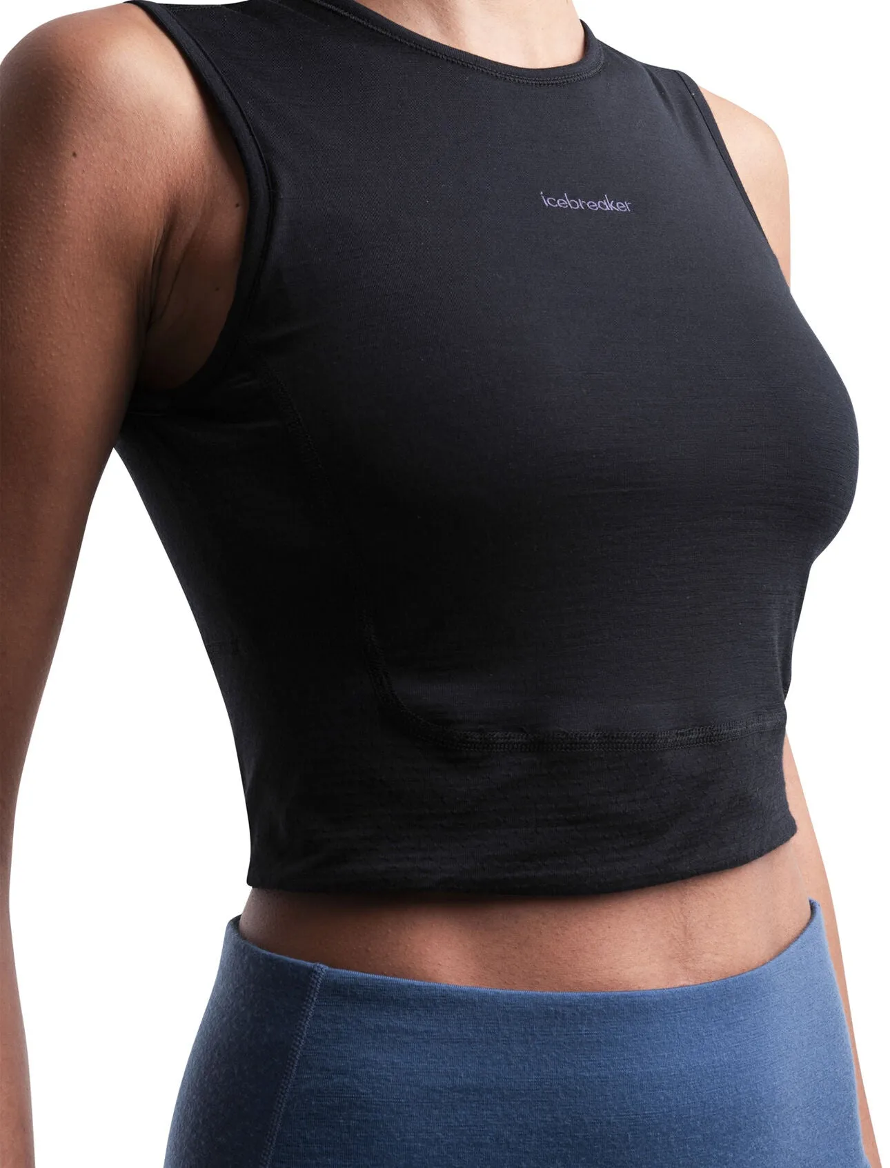 125 ZoneKnit™ Merino Blend Energy Wind Cropped Bra-Tank (Women's) - IB0A56XT - Past Season