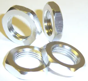 1/8 Scale 17mm Drive Wheel Hex Hub Nut Aluminium Silver x 4