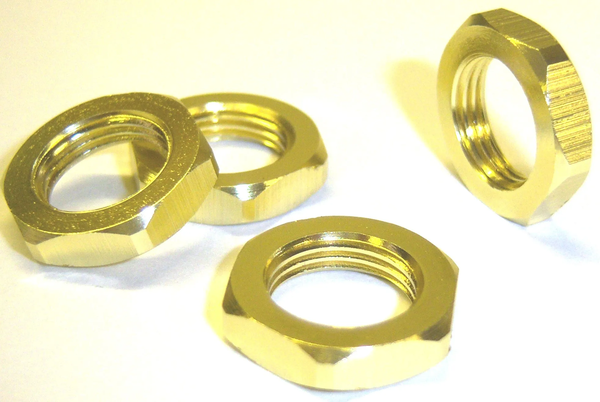 1/8 Scale 17mm Drive Wheel Hex Hub Nut Aluminium Yellow x 4