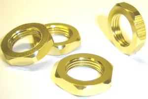 1/8 Scale 17mm Drive Wheel Hex Hub Nut Aluminium Yellow x 4