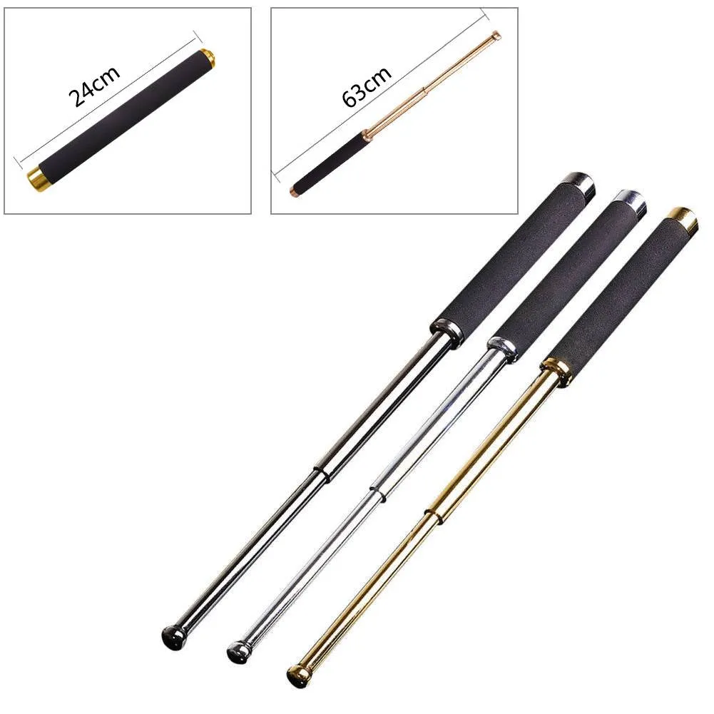26'' Retractable Telescopic Hiking Security Stick Self-Protector Tool