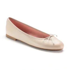 49909 - Taupe Leather Teens Bow Shoe