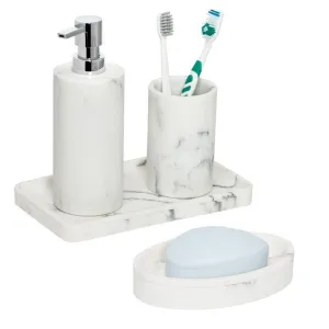 4PCS MARBLE BATH ACCESSORY SET