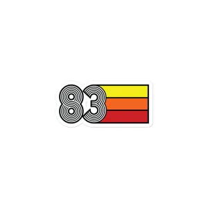 83 - 1983 Retro Tri- Line Decal Decoration Bubble-free Vinyl stickers