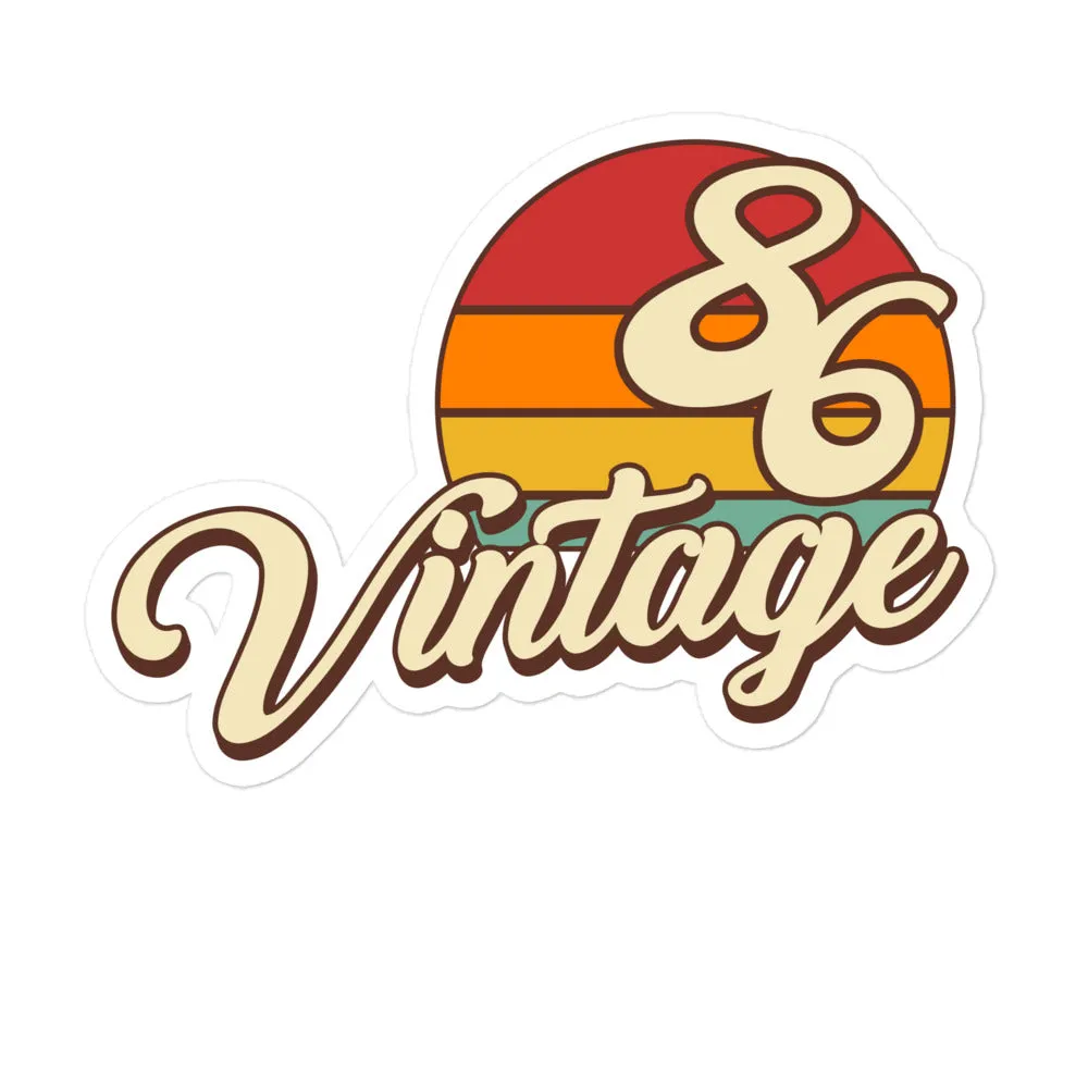 86 - Vintage Sunset 1986 Vinyl Stickers