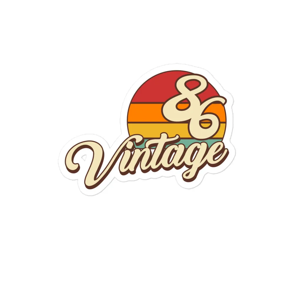 86 - Vintage Sunset 1986 Vinyl Stickers