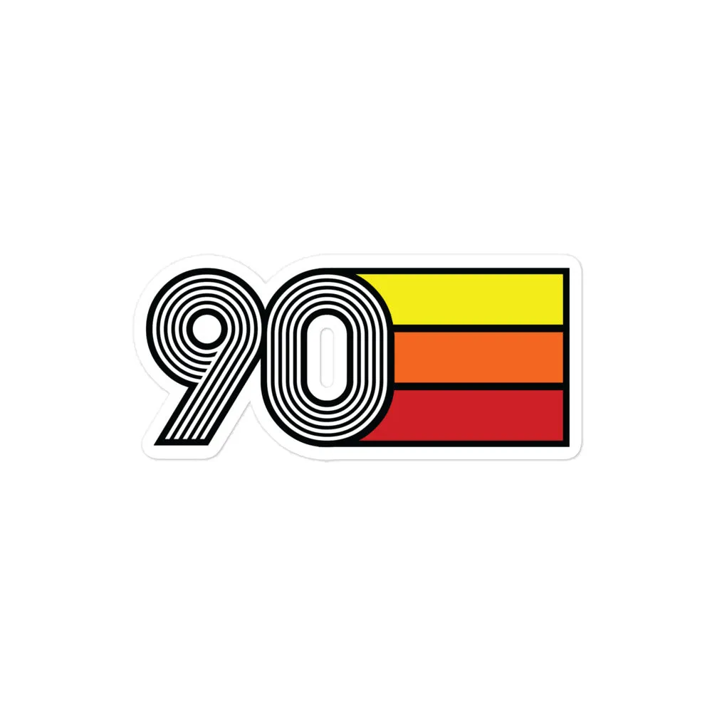 90 - 1990 Retro Tri- Line Decal Decoration Bubble-free Vinyl stickers