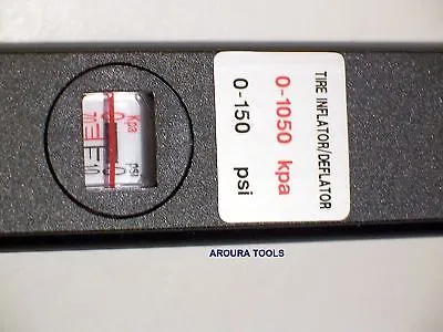 AIR POWERED TYRE INFLATOR / DEFLATOR WITH ANALOG  READ-OUT - PRO QUALITY - NEW.