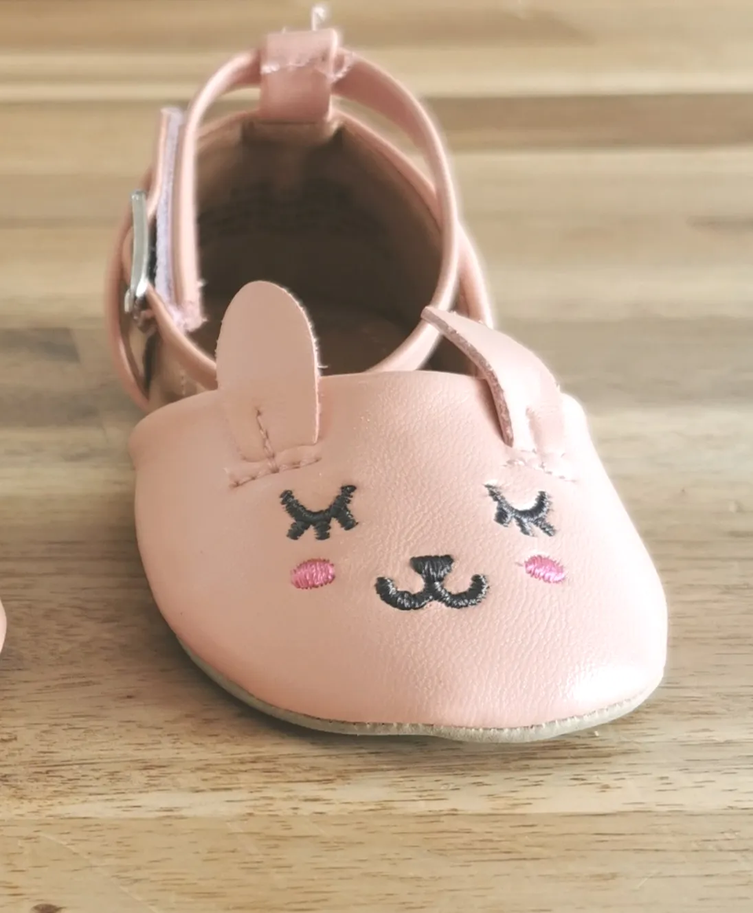 BABY GIRL SIZE 6/12 MONTHS - OLD NAVY, Light Pink Bunny Flats EUC B12