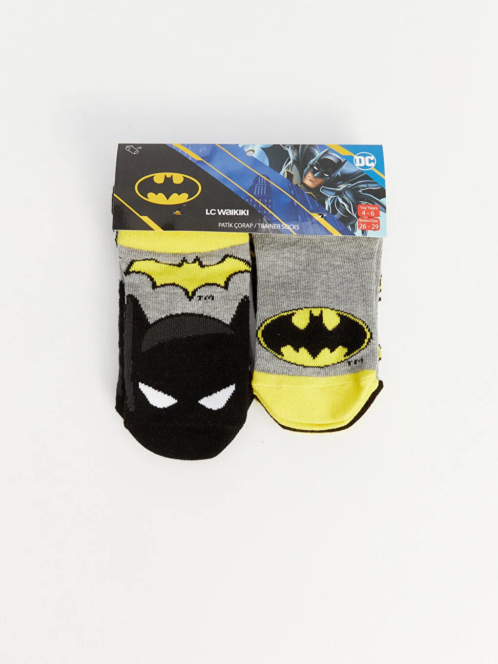 Batman Patterned Boy Booties Socks 5-pack
