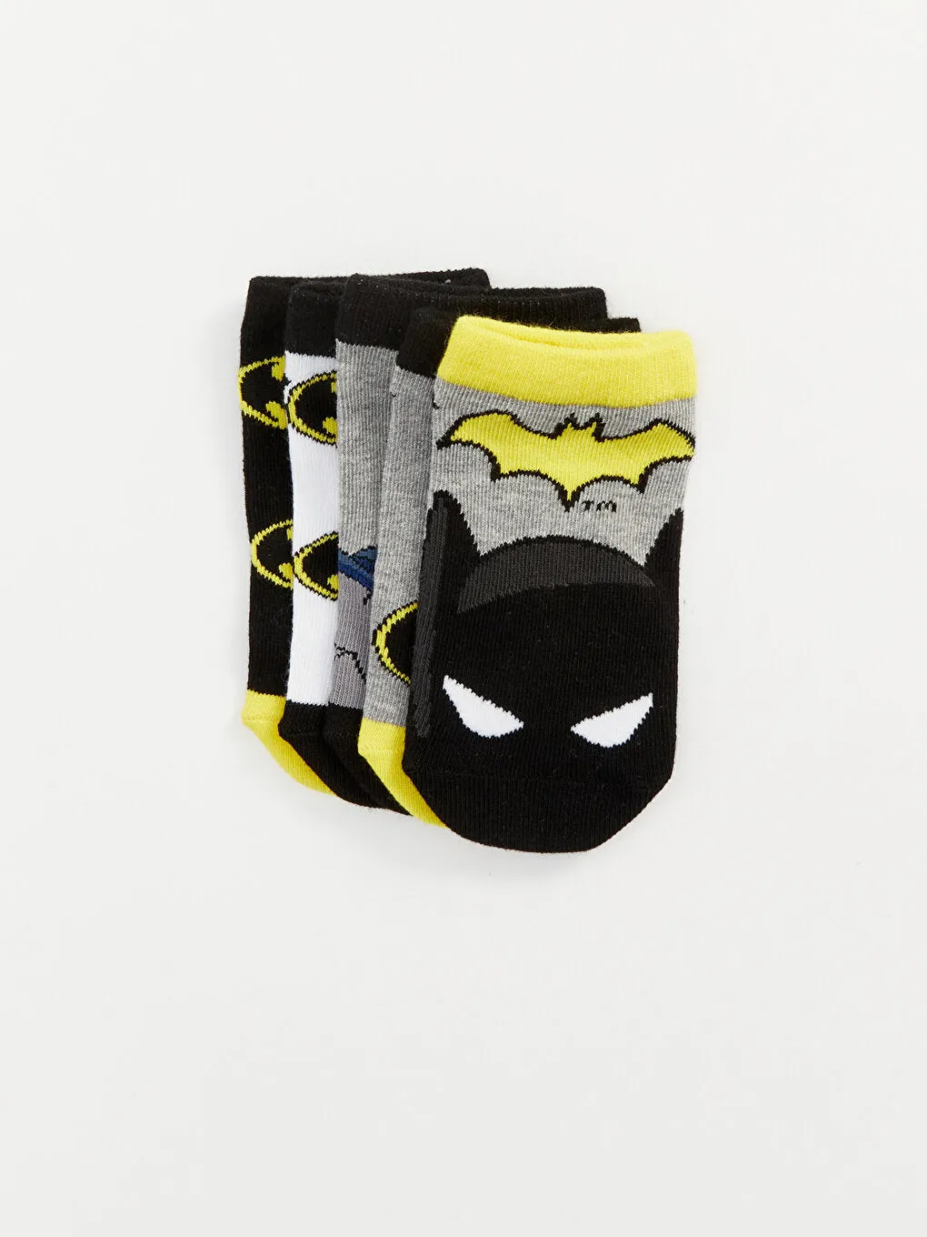 Batman Patterned Boy Booties Socks 5-pack