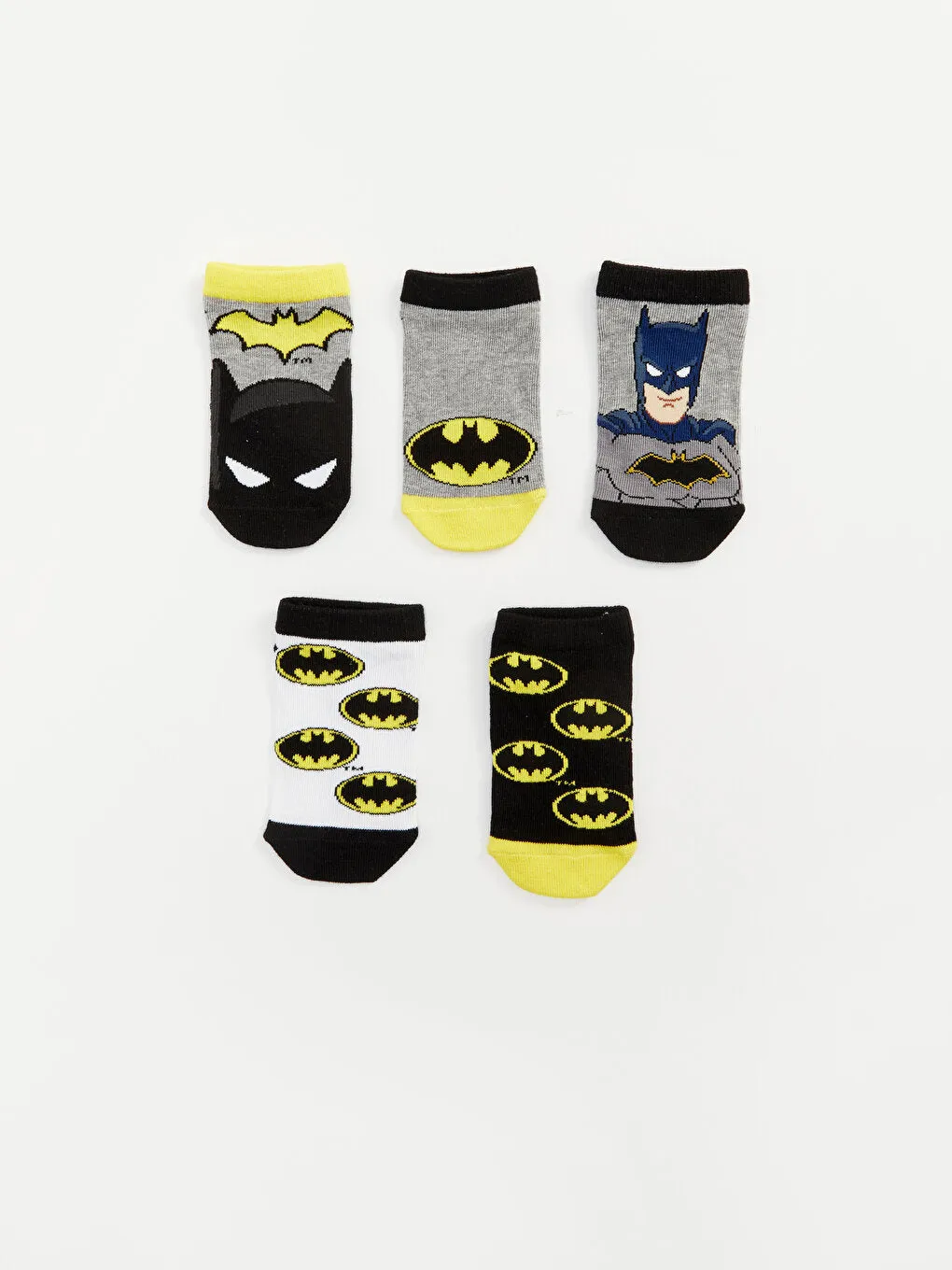 Batman Patterned Boy Booties Socks 5-pack
