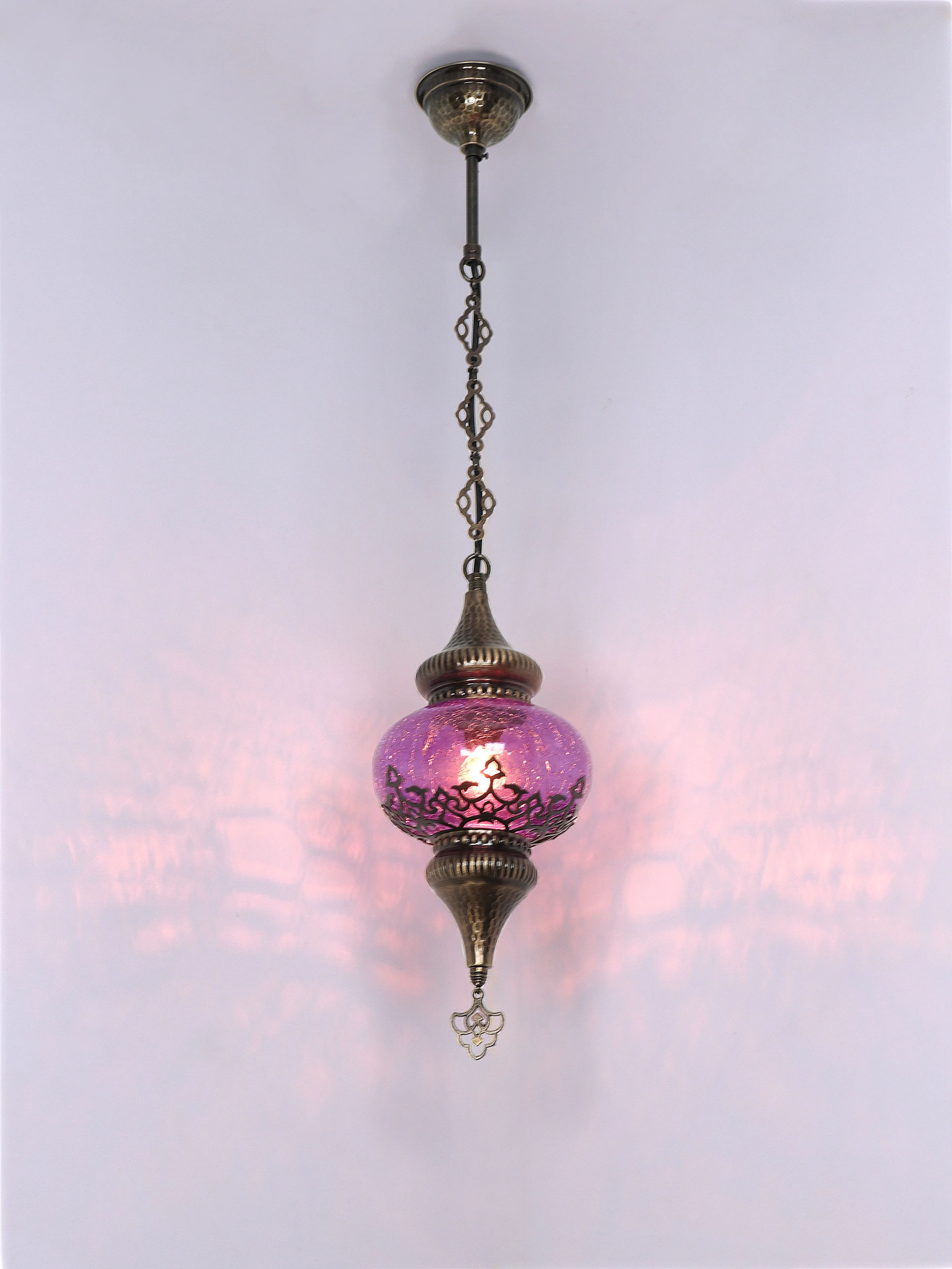 Beautiful and elegant handmade ottoman design light amazing patterned (PURPLE)