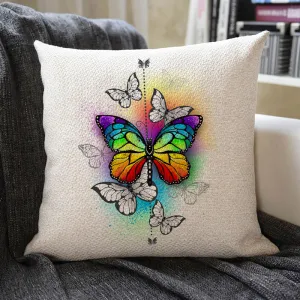 Beautiful Butterfly Linen Pillowcase