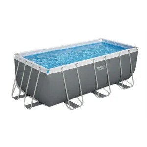 Bestway 13'6" X 6'7" X 48"/4.12M X 2.01M X 1.22M Rectangular Pool Set (Contents:Pool, Sand Filter Pump(220-240V), Ladder,Chem Connect Dispenser)