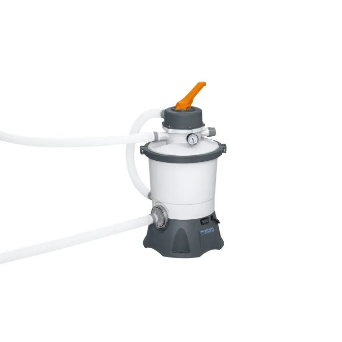 Bestway 13'6" X 6'7" X 48"/4.12M X 2.01M X 1.22M Rectangular Pool Set (Contents:Pool, Sand Filter Pump(220-240V), Ladder,Chem Connect Dispenser)