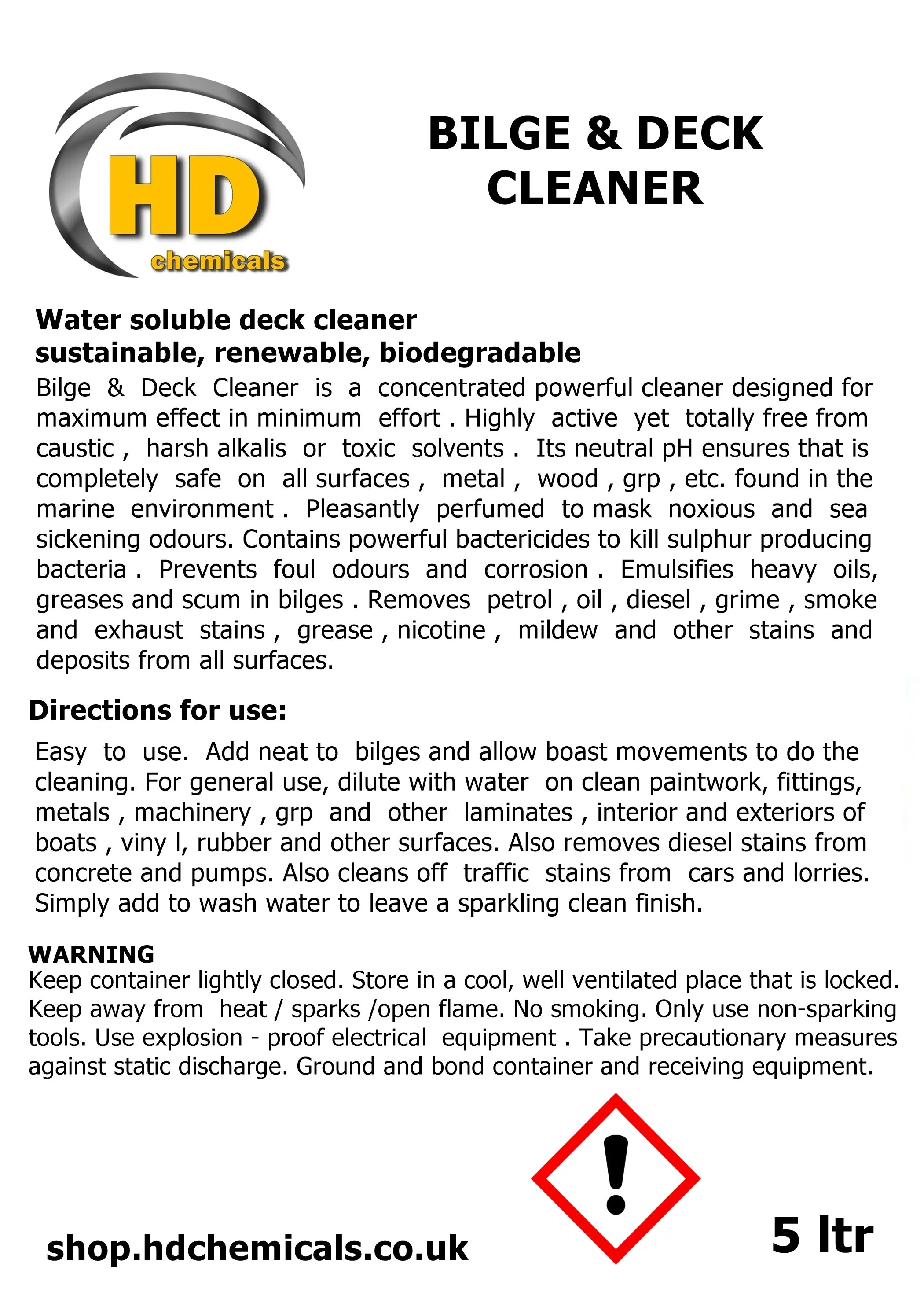 Bilge and Deck Cleaner