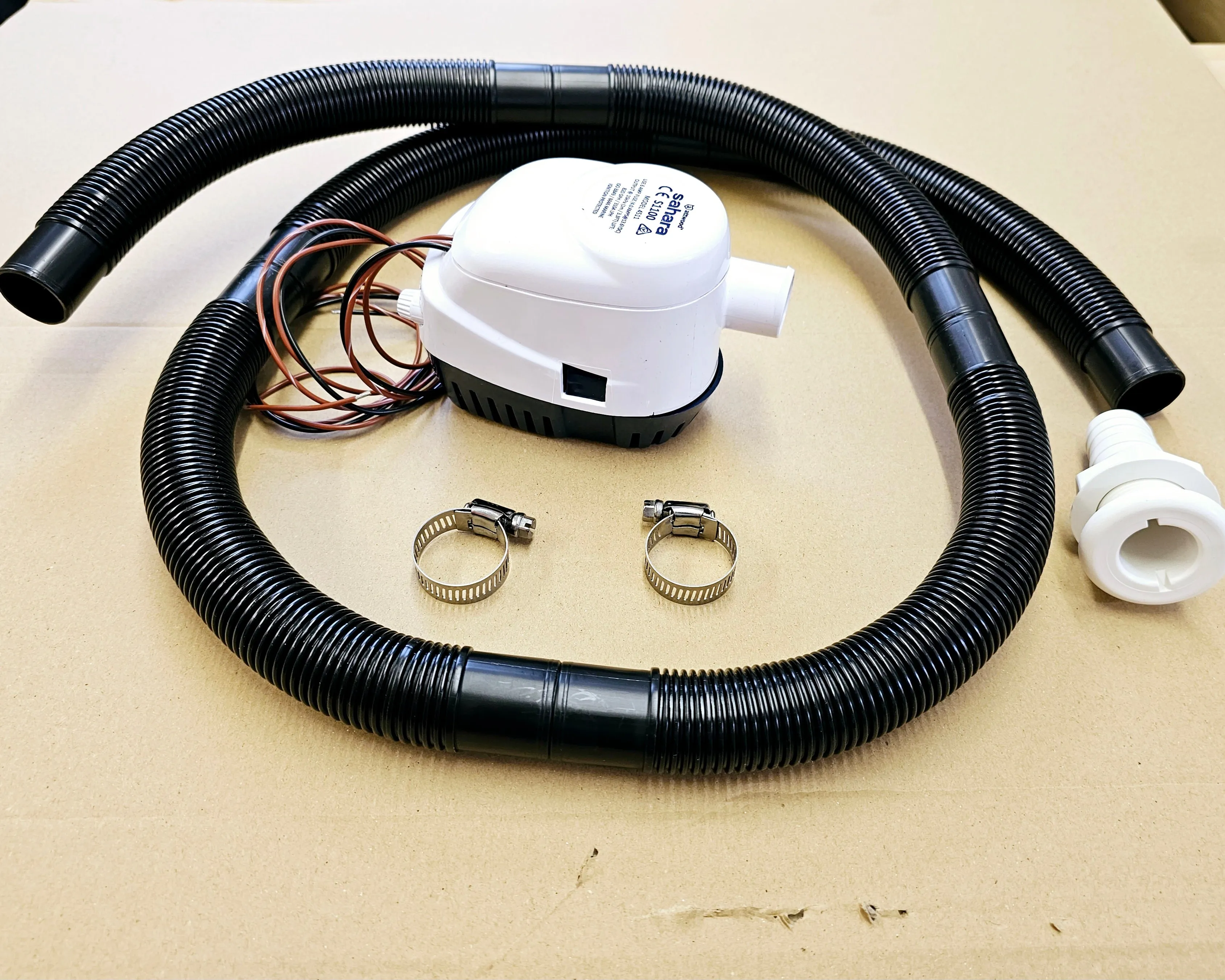 Bilge Pump ATTWOOD SAHARA  Automatic 12v 1100GPH & Hose Kit Outboard Boat Rib