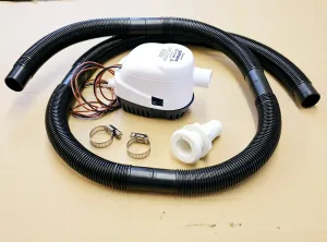 Bilge Pump ATTWOOD SAHARA  Automatic 12v 1100GPH & Hose Kit Outboard Boat Rib