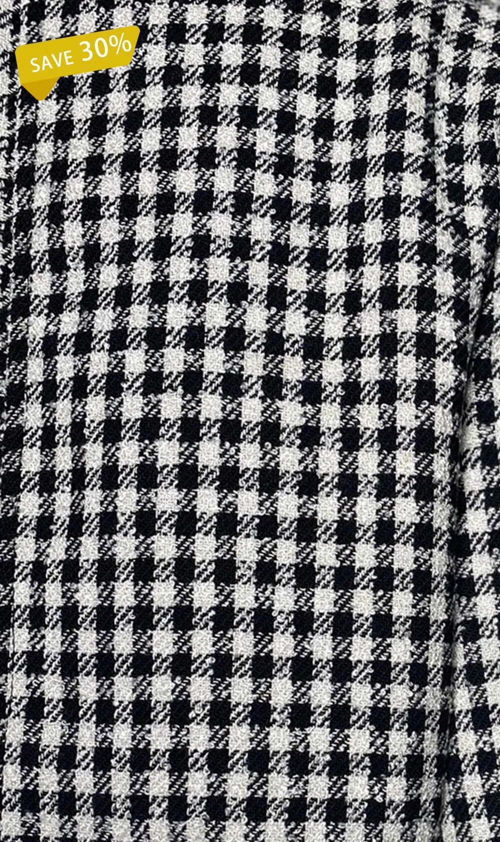 Black and White Gingham Cropped Jacket