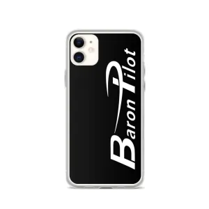 Black Baron Pilot iPhone Case - White Font