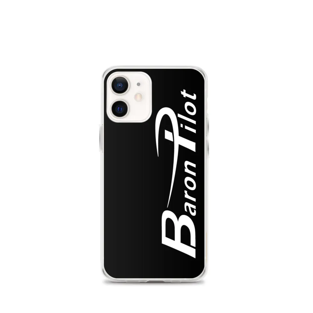 Black Baron Pilot iPhone Case - White Font