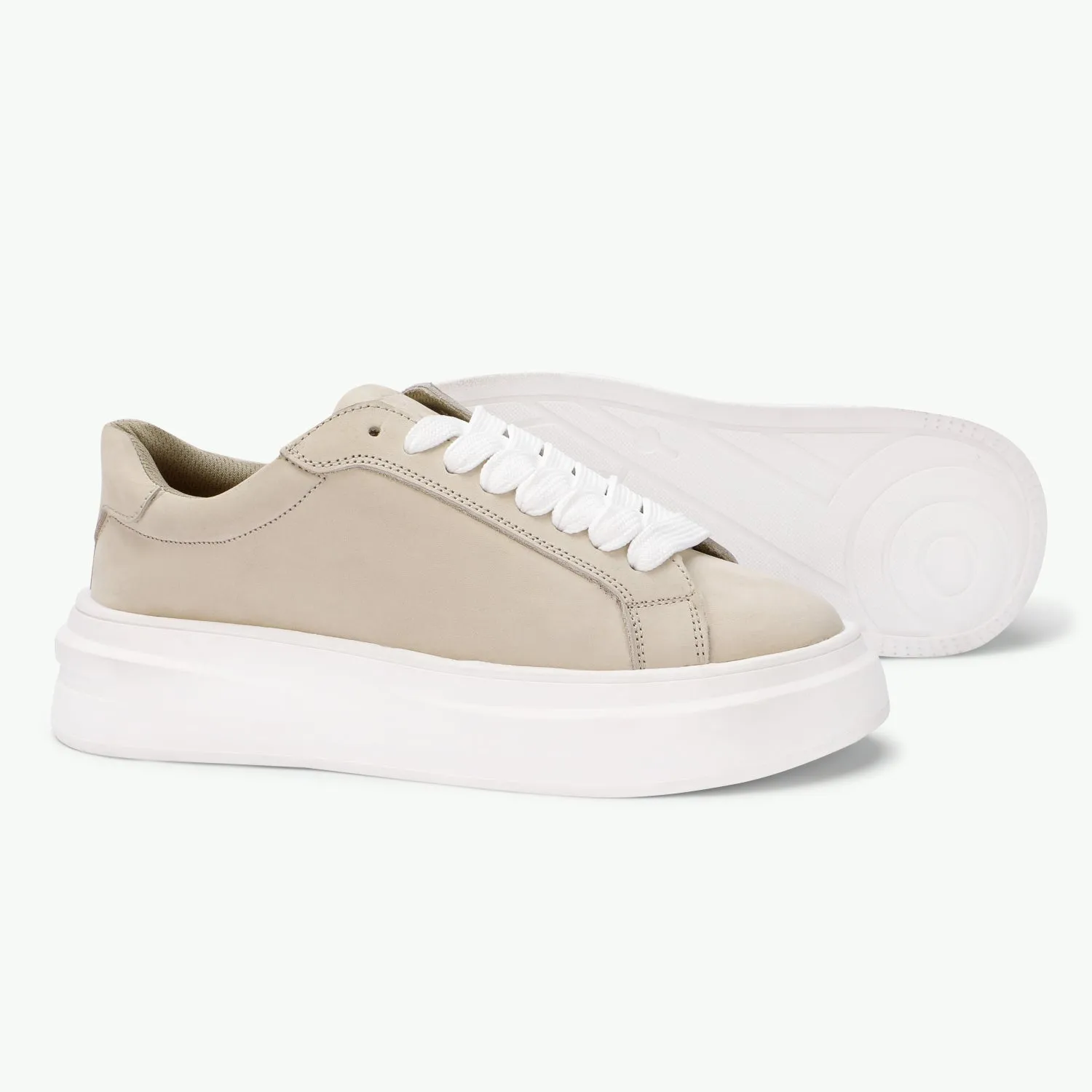 BlancPeak | Plain Off-white Sneakers