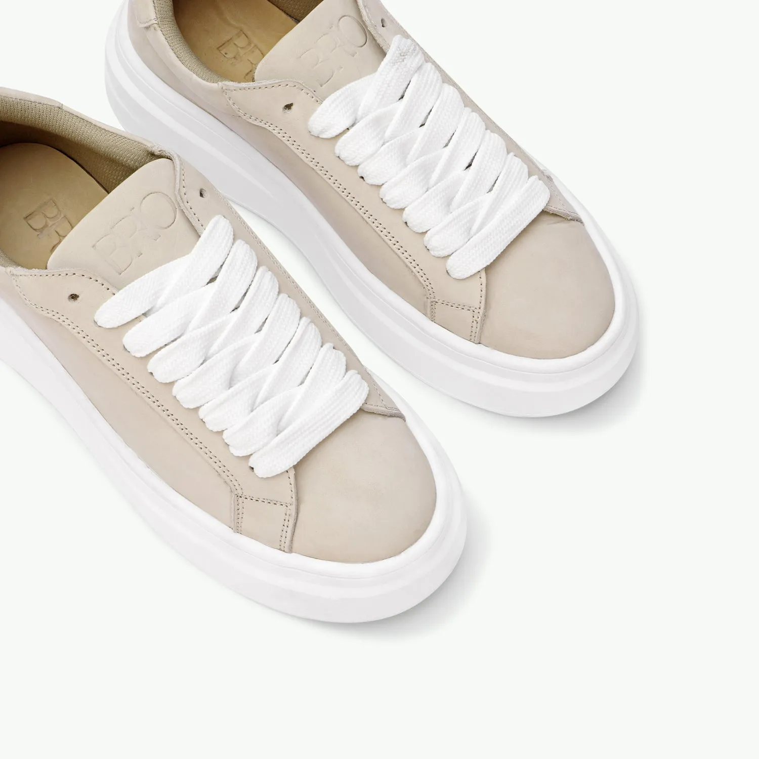 BlancPeak | Plain Off-white Sneakers