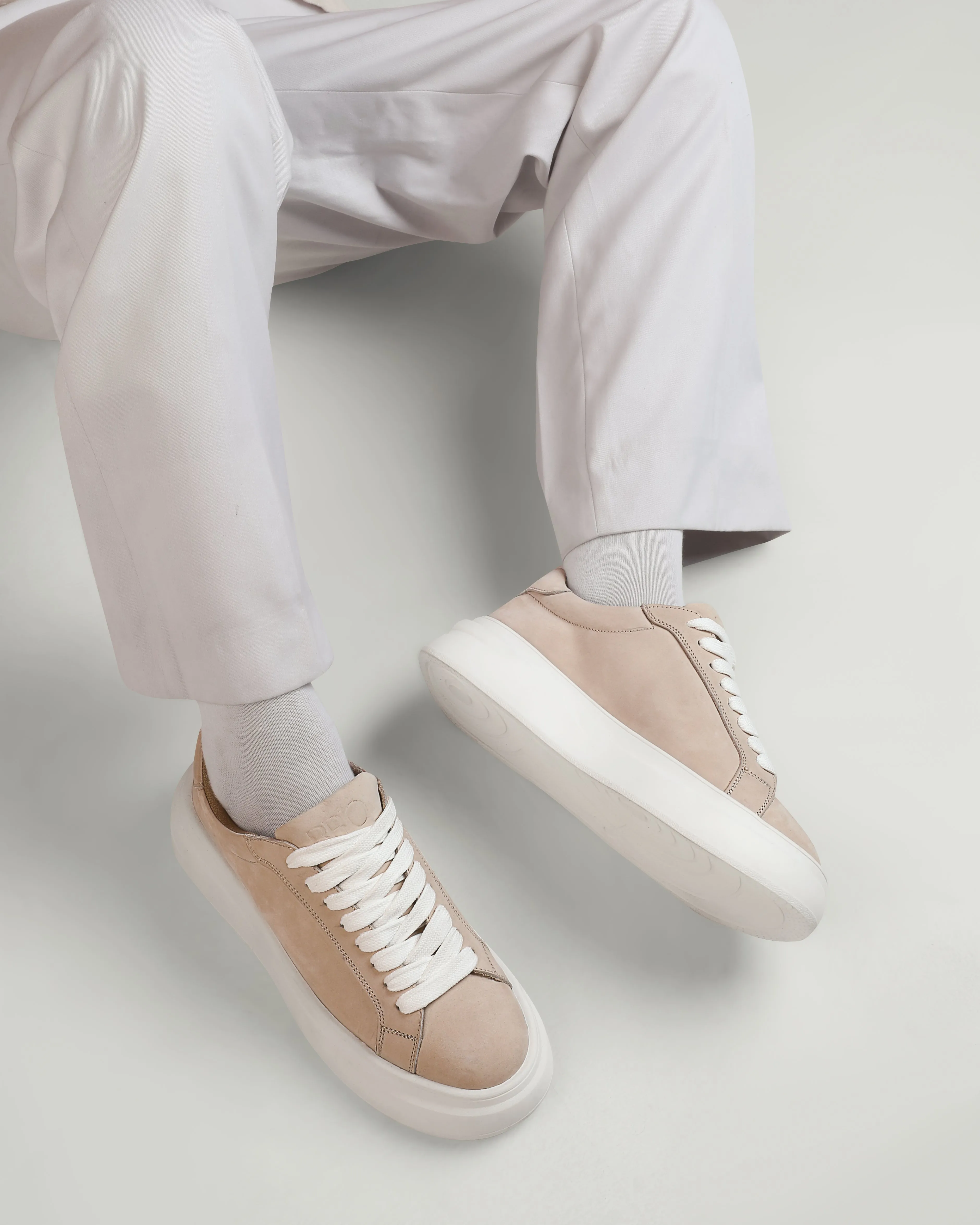 BlancPeak | Plain Off-white Sneakers