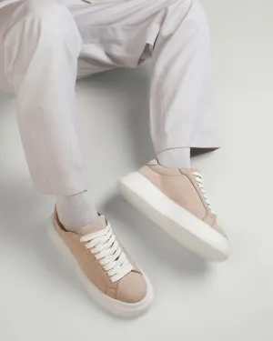 BlancPeak | Plain Off-white Sneakers