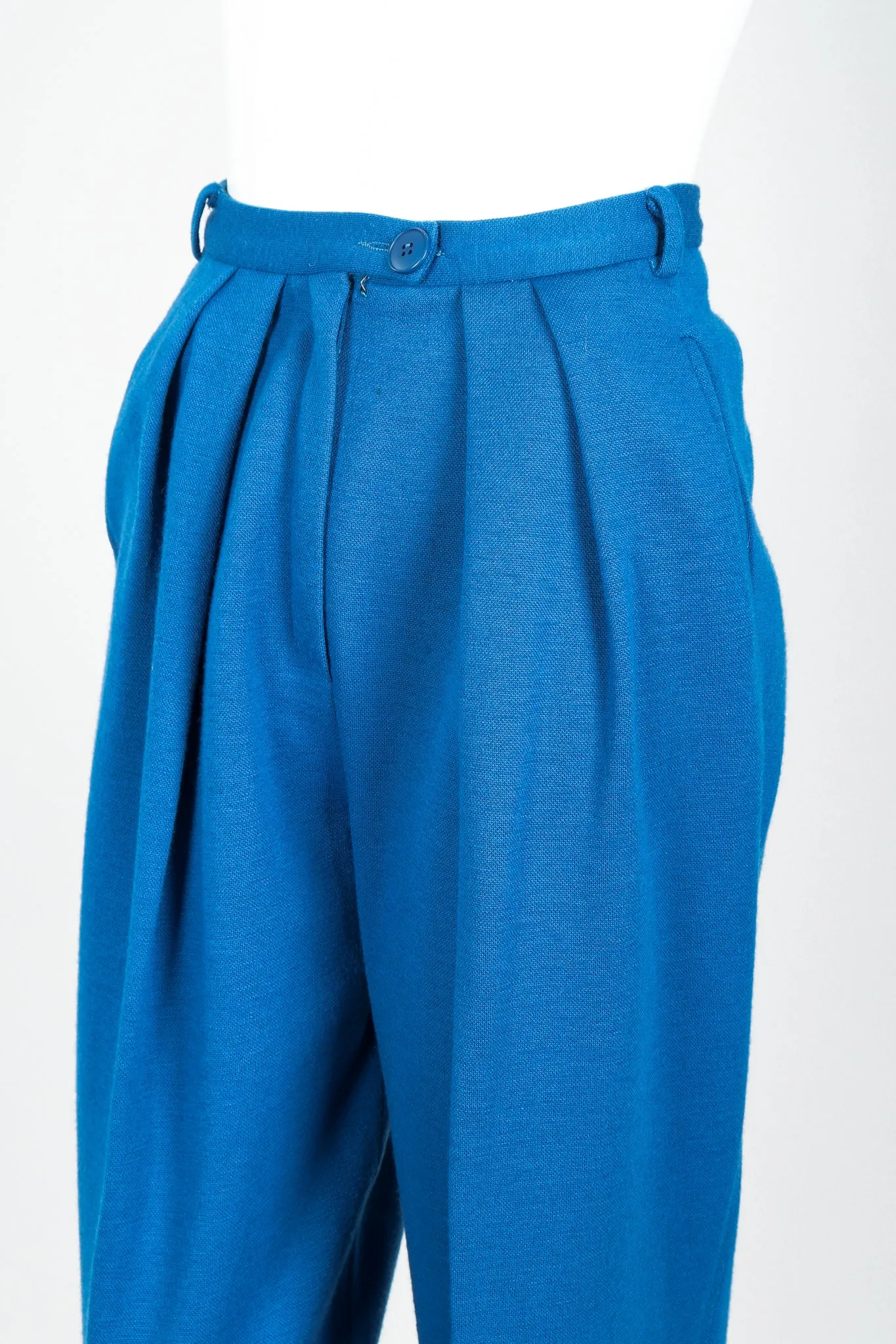 Blue Knit Longline Cardigan & Pant Set