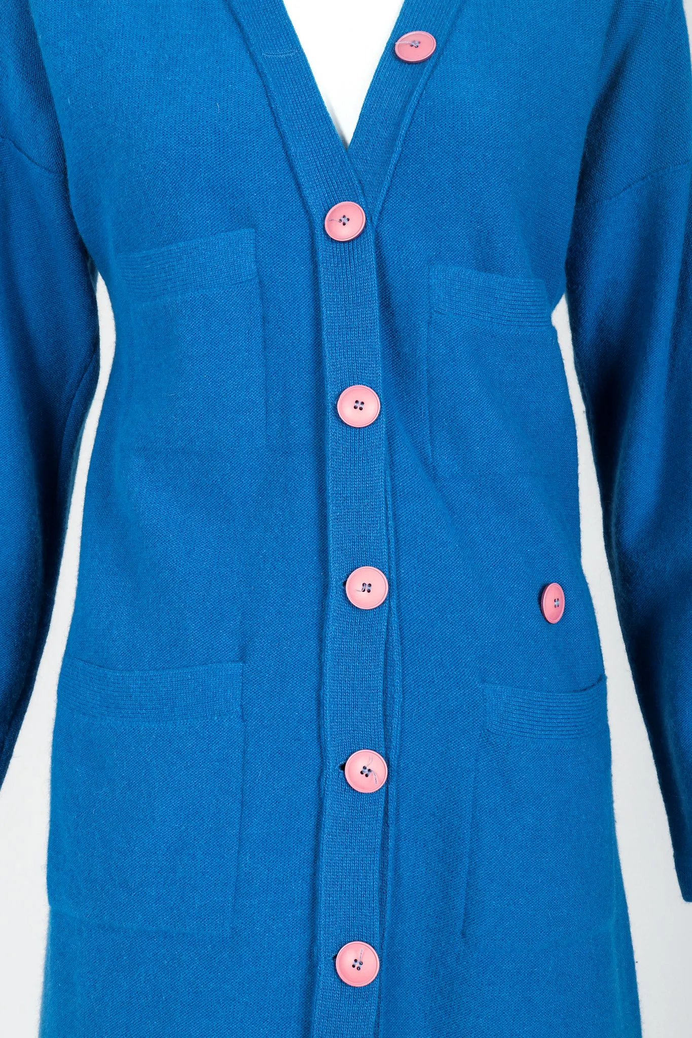 Blue Knit Longline Cardigan & Pant Set