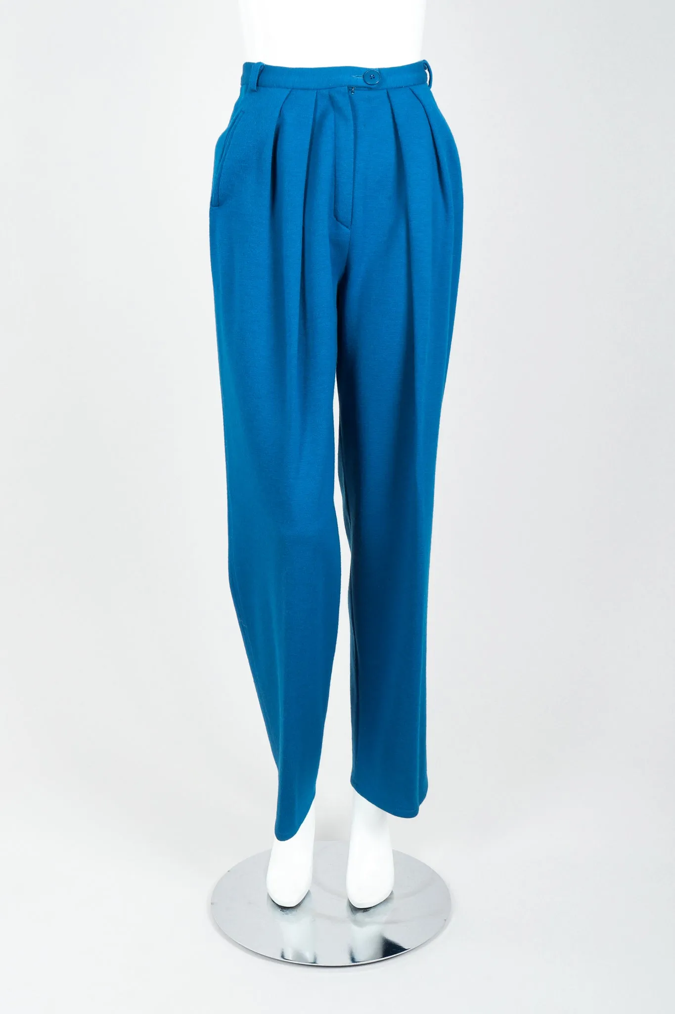 Blue Knit Longline Cardigan & Pant Set