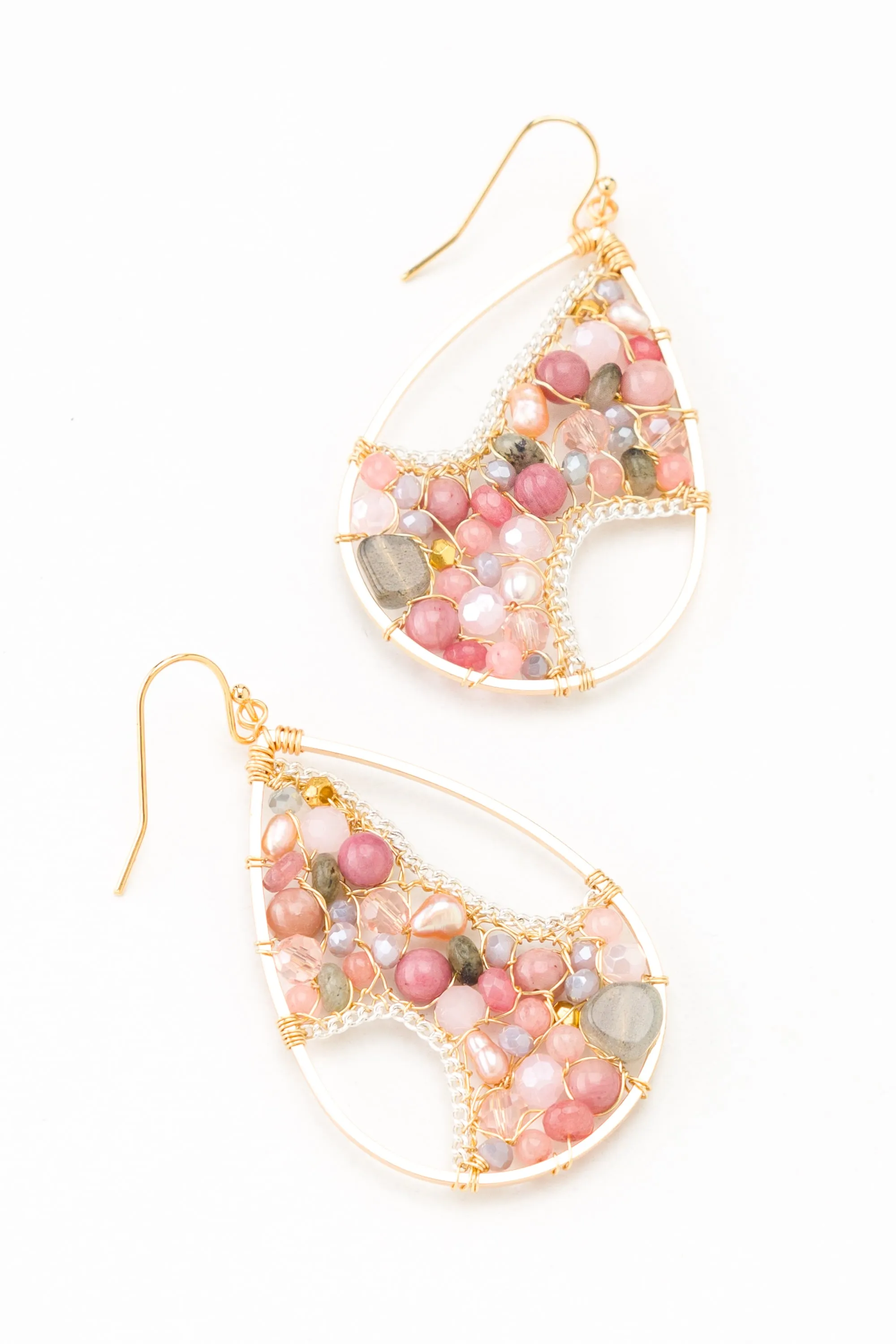 Blushing Woven Curve Earrings