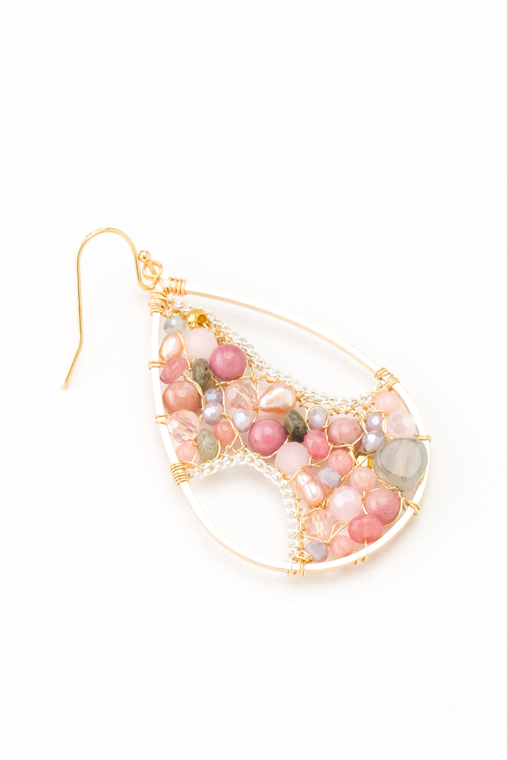 Blushing Woven Curve Earrings