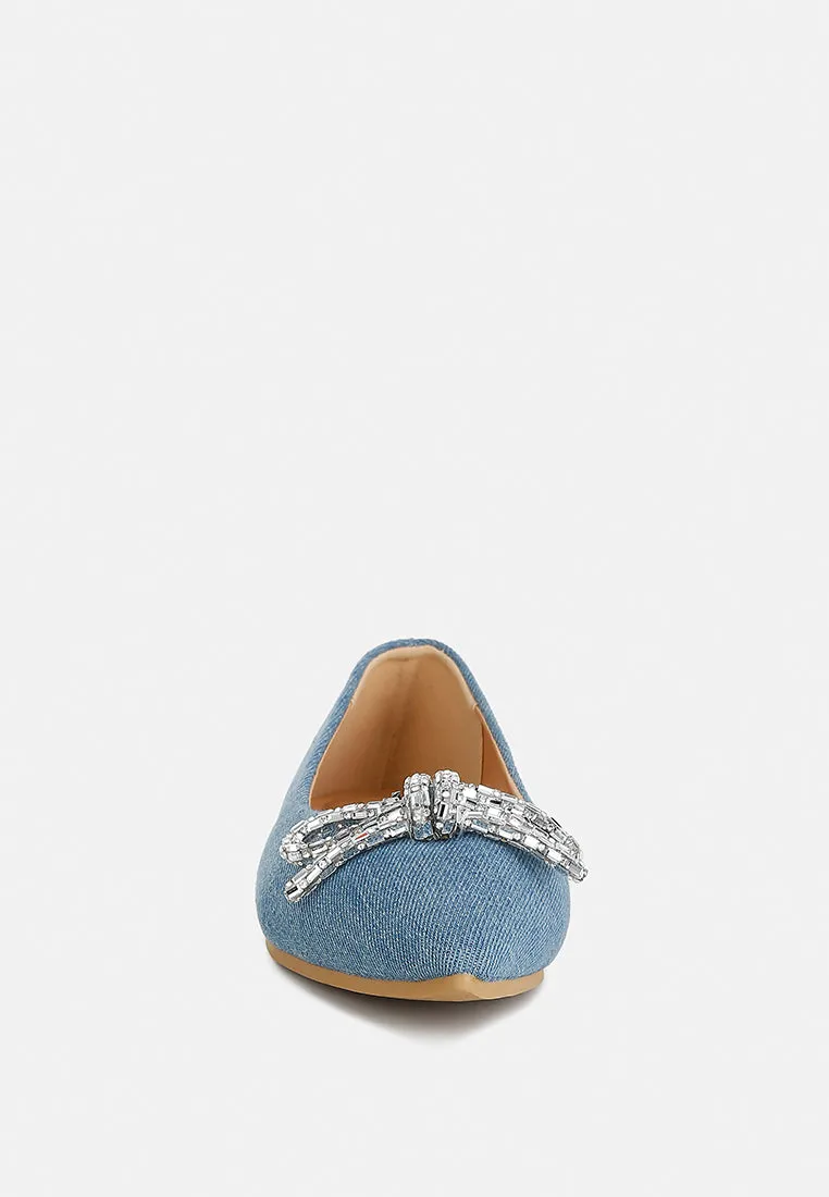 Bow Detail Ballet Flats By Ruw