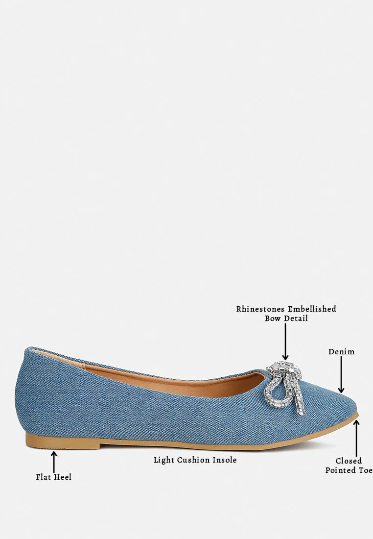 Bow Detail Ballet Flats By Ruw