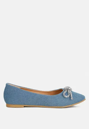 Bow Detail Ballet Flats By Ruw