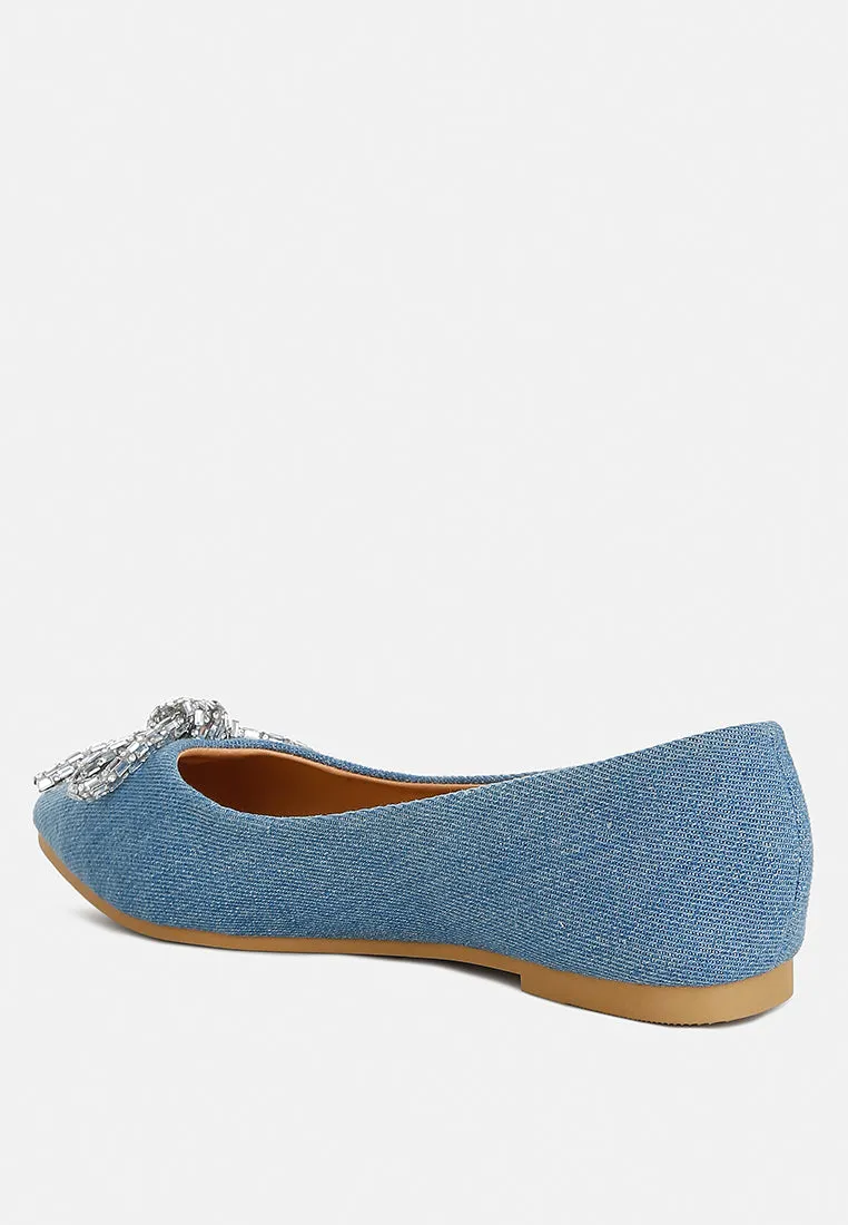 Bow Detail Ballet Flats By Ruw