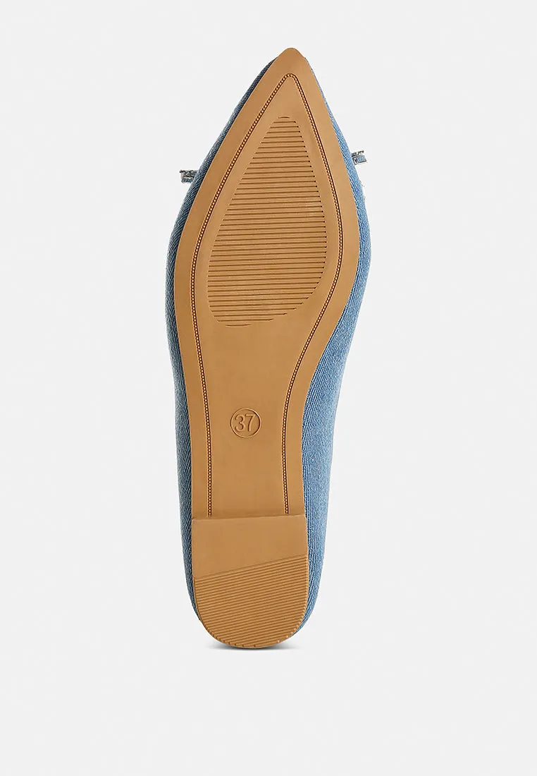 Bow Detail Ballet Flats By Ruw