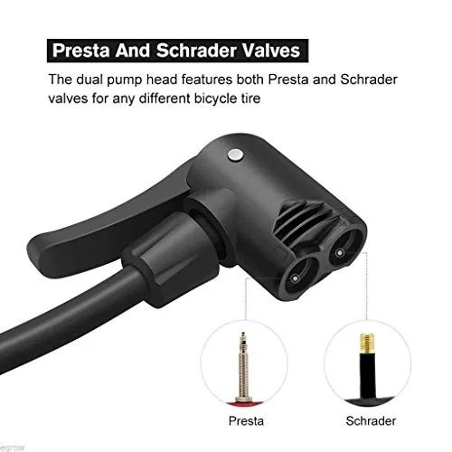 brahmani cart Multifunction Bike Pump -Portable Floor Bike Pump,Foot Activated Floor Bicycle Air Pump Compatible with Presta & Schrader Valves Aluminum Alloy Barrel Free Gas Needle.