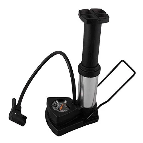 brahmani cart Multifunction Bike Pump -Portable Floor Bike Pump,Foot Activated Floor Bicycle Air Pump Compatible with Presta & Schrader Valves Aluminum Alloy Barrel Free Gas Needle.