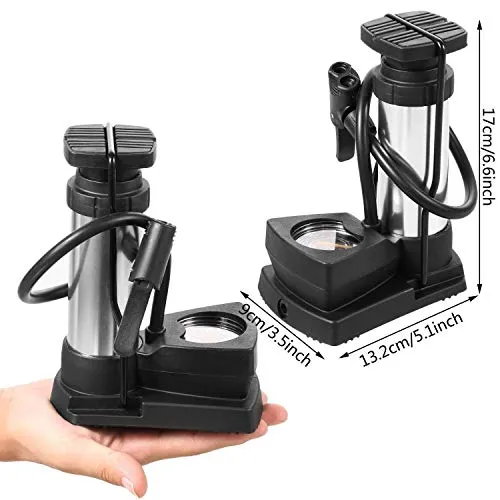 brahmani cart Multifunction Bike Pump -Portable Floor Bike Pump,Foot Activated Floor Bicycle Air Pump Compatible with Presta & Schrader Valves Aluminum Alloy Barrel Free Gas Needle.