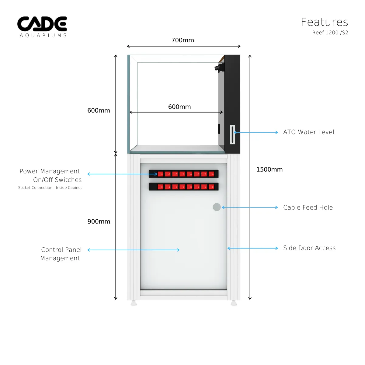Cade Pro Reef S2 1200 (PR1200) - White