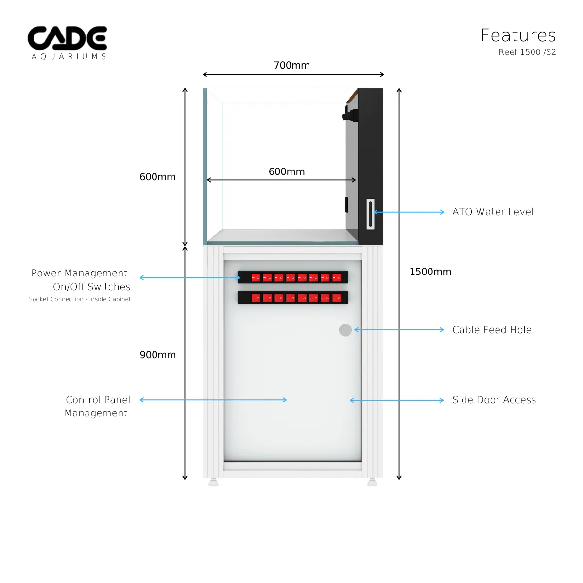 Cade Pro Reef S2 1500 (PR1500) - White