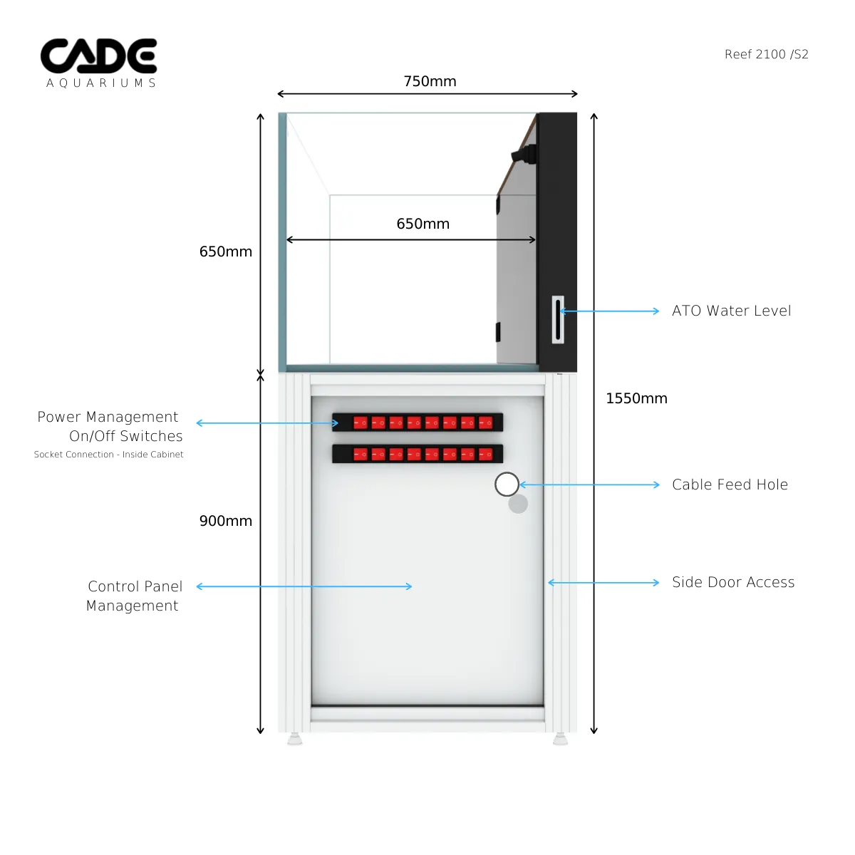 Cade Pro Reef S2 2100 (PR2100) - White