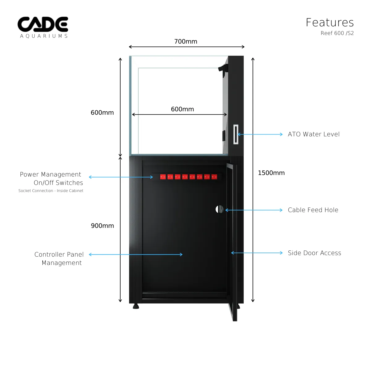 Cade Pro Reef S2 600 (PR600) - Black
