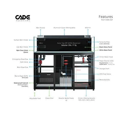 Cade Reef Frag S2 1500 (F1500) - Black