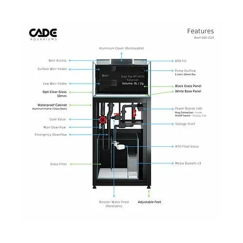 Cade Reef Frag S2 600 (F600) - Black