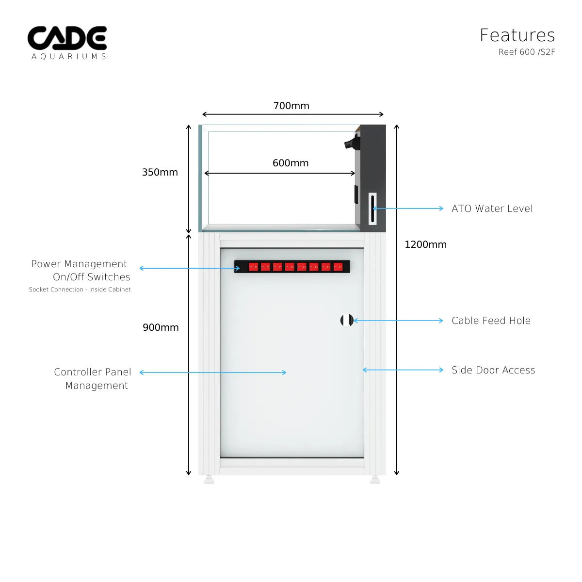 Cade Reef Frag S2 600 (F600) - White